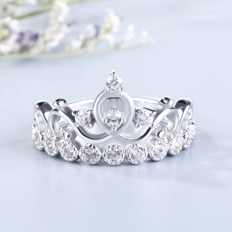 Jeulia Crown Sterling Silver Ring