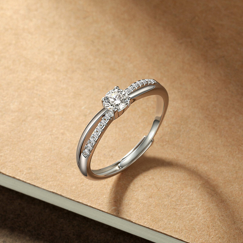 Jeulia Anillo de Boda Eternidad Solitario Trenza Infinita Morbius en Plata Esterlina