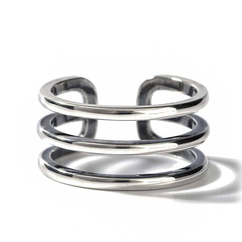 Jeulia "It's Unique" Open Sterling Silver Men's Ring