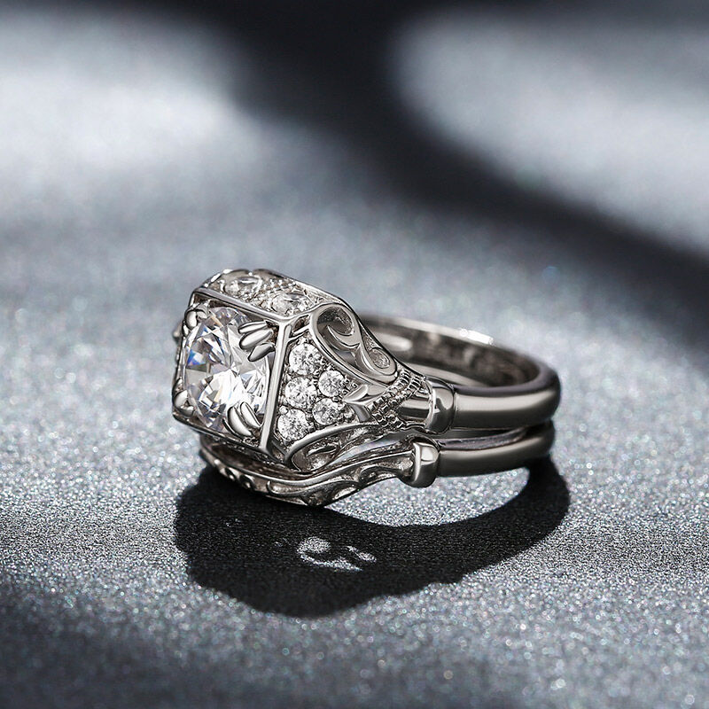 جوليا خاتم من الفضة الإسترليني بلونين متشابك