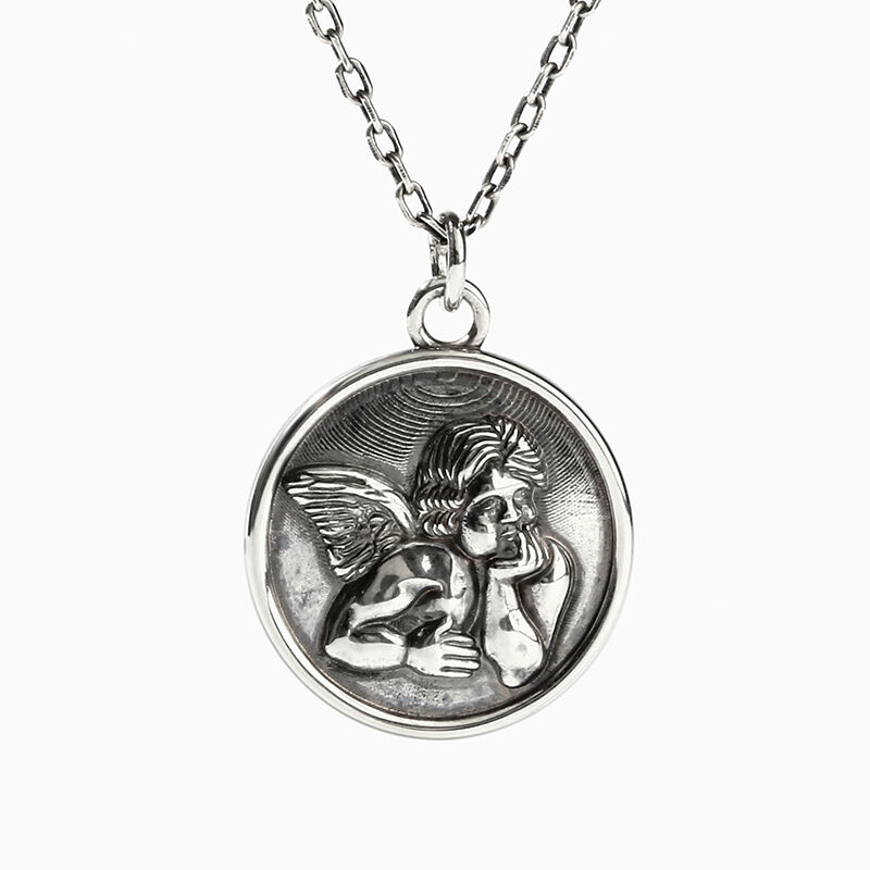 Jeulia "Cherub Angel" Münze Sterling Silber Halskette