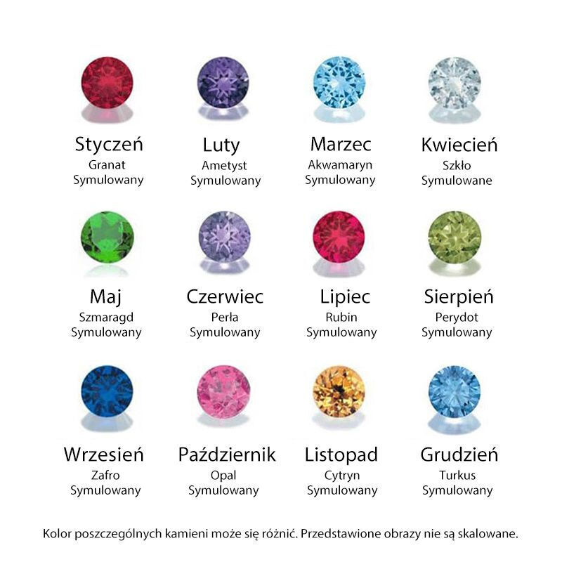 Jeulia Spersonalizowany Naszyjnik z Kamieniem Urodzinowym Liska z Wypukłym Wzorem