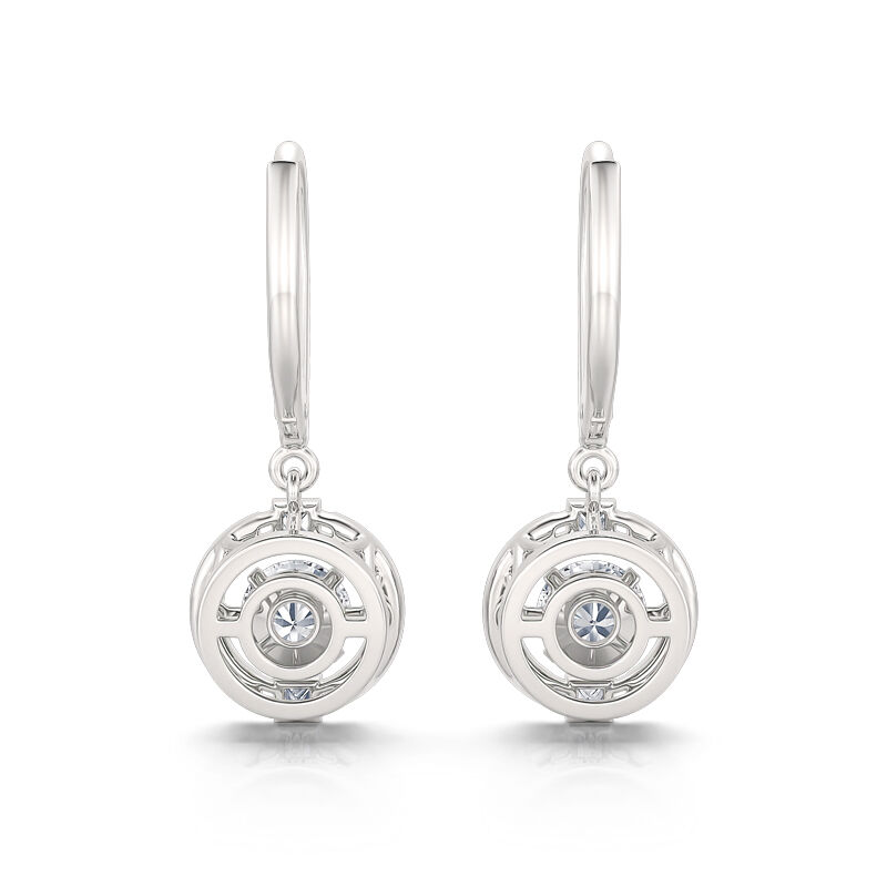 Jeulia Sparkling Dance Sterling Silver Drop Earrings