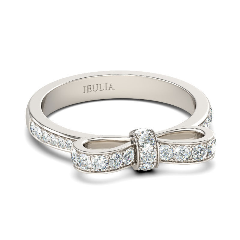 Jeulia Shiny Bowknot Sterling Silver Jewelry Set