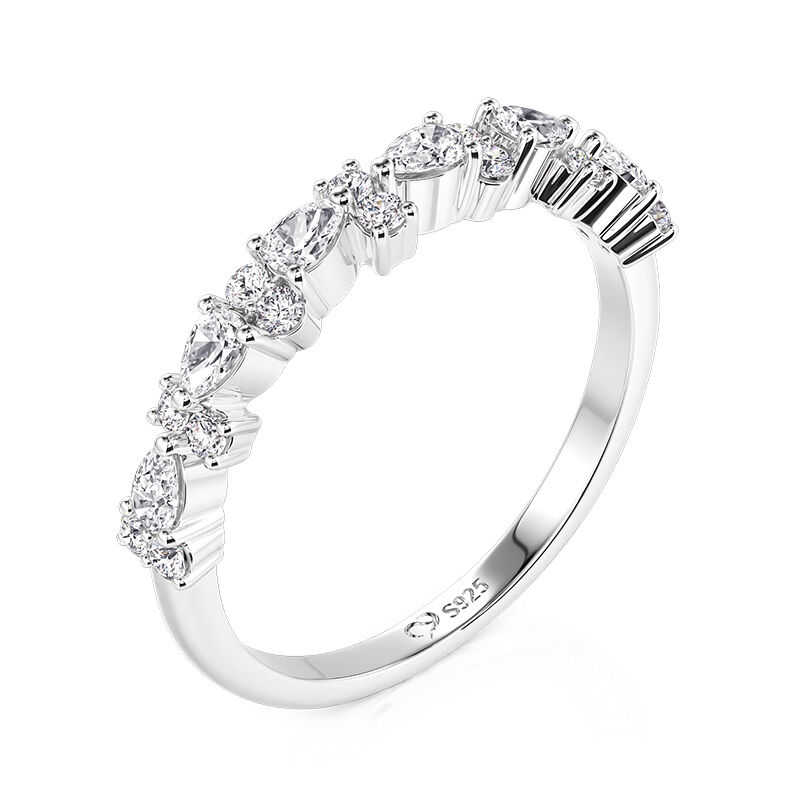 Jeulia Bande Éternité Empilable Simple en Argent Sterling
