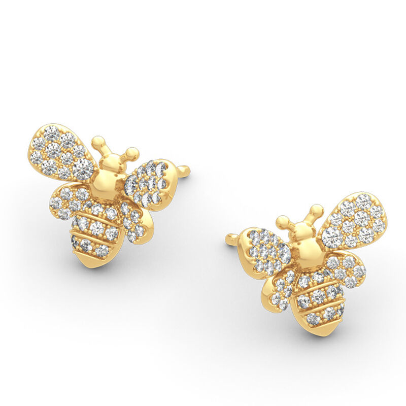 Jeulia Bee Design Sterling Silver Earrings